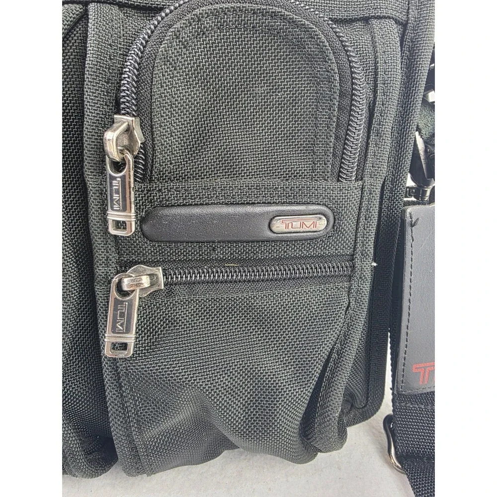 Tumi Alpha Organizer Laptop Briefcase Ballistic Nylon Bag‎ 26141D4 Black *READ*